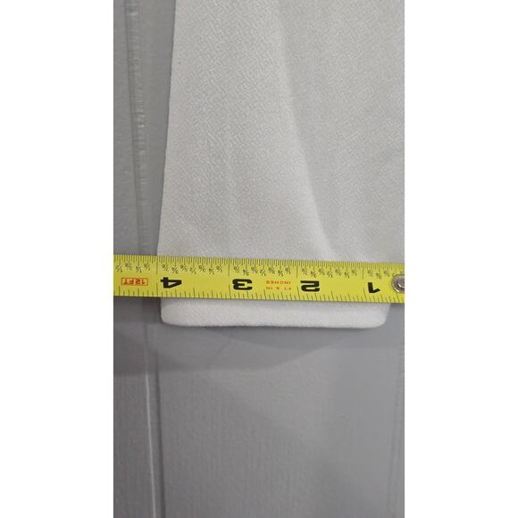 White Long Sleeve Wrap Midi Dress Bodycon Blazer Gold Buttons Dress Size US 4 - Picture 11 of 11